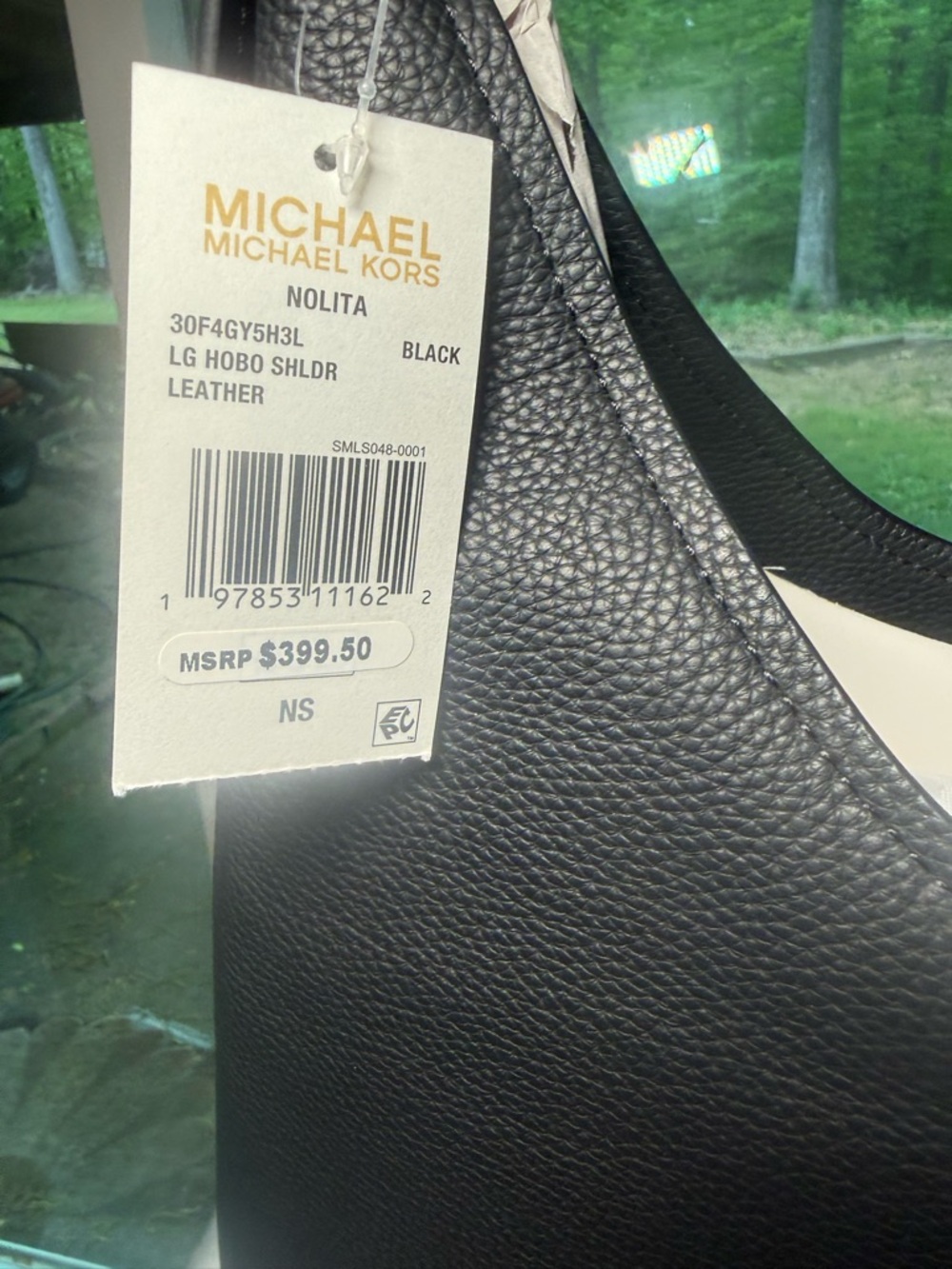 Michael Kors large Nolita Black Pebbled Leather Shoulder Hobo - Picture 6 of 16